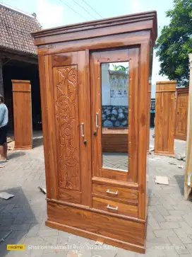 Promo murah lemari jati pintu 2