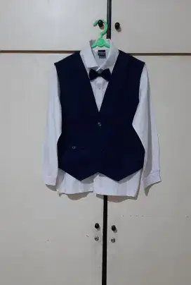 Stelan Jas Anak Hitam Biru Size 14