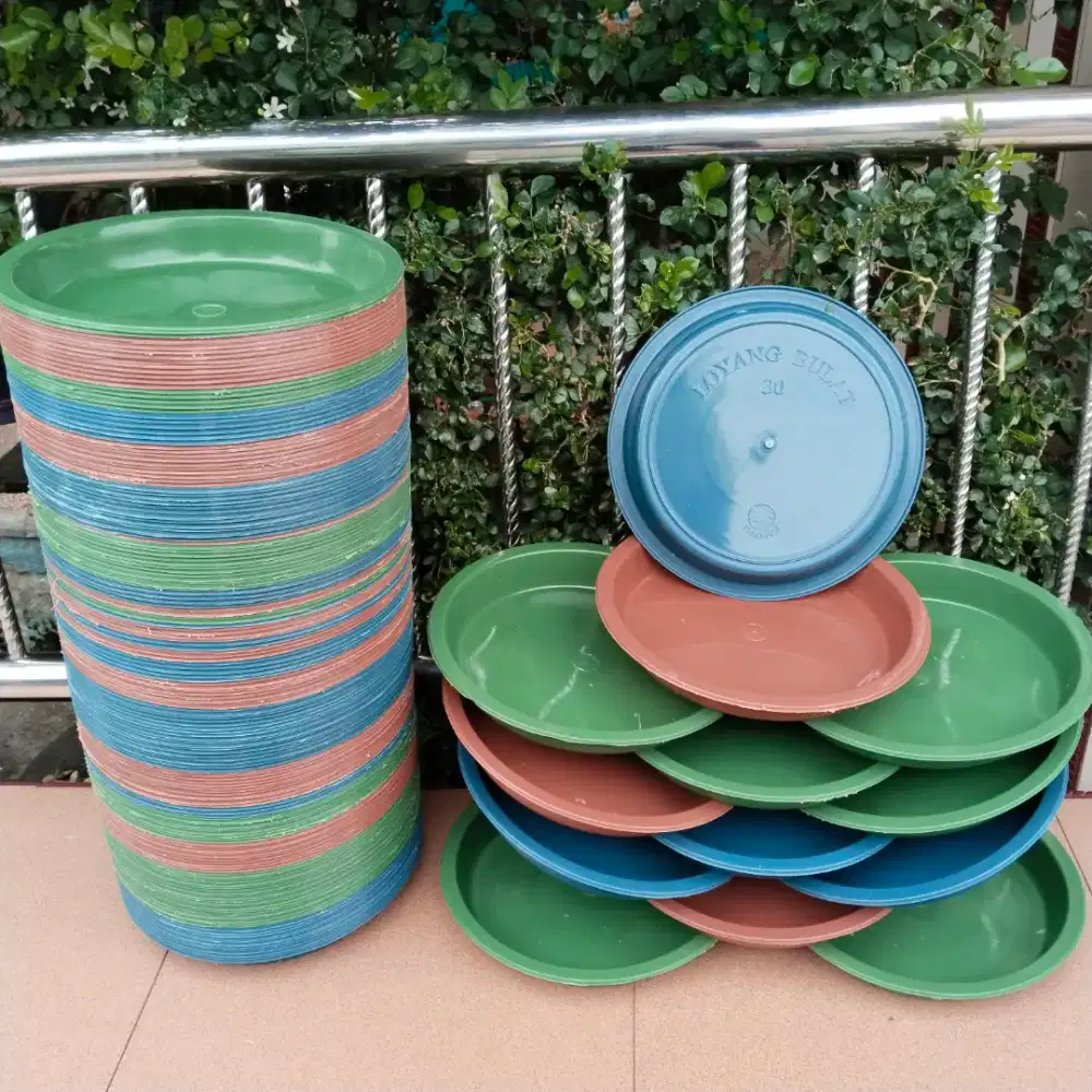 24 Pcs Nampan / Loyang Plastik Bulat 24 Cm