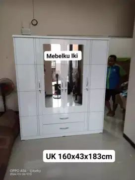 Lemari pakaian 4pintu jumbo mewah murah bisa kirim COD
