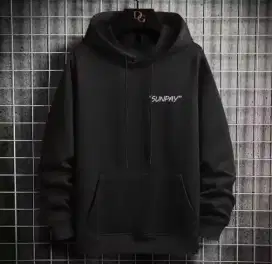 Sweater Hoodie Hitam Baru