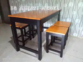 Meja kursi cafe warung kedai promo langsung pengerajin