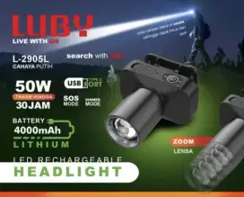 Senter Kepala Led Zoom Luby L-2905