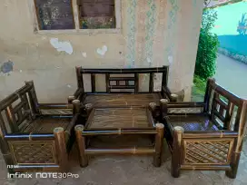 Jual kursi bale dr bambu hitam asli cod bayar di tempat