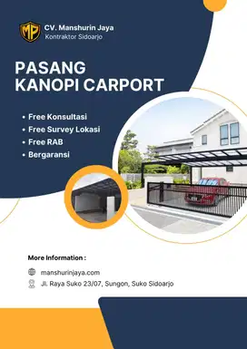 Kanopi Carport, Teras, Loundry room, dll