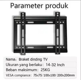 Bracket tv LED 19-43 + pasang