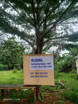 Tanah 125 M2 siap bangun 4 unit Gn Sindur