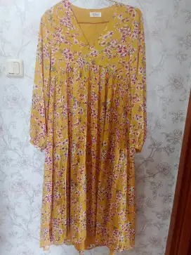 Dress bunga kuning