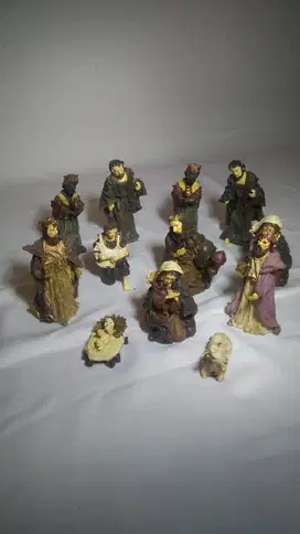 Patung kelahiran Yesus lengkap 11 pcs miniatur