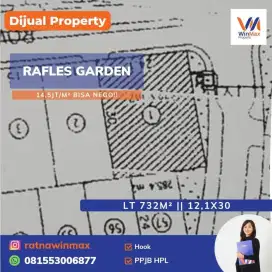 Dijual Kavling  Raya Rafles  Garden Jalan kembar Luar Cluster