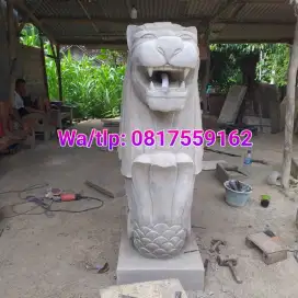 PATUNG MERLION ASLI PAHATAN BATU ALAM