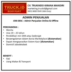 Admin penjualan online marketplace