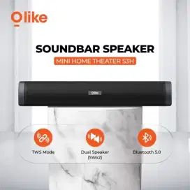 Speaker Bluetooth Olike S3H Soundbar Mini Home Theater TWS USB AUX TF