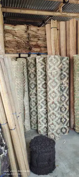 Jual bilik bambu motiv