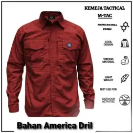 Baju M-TAC merah marun panjang