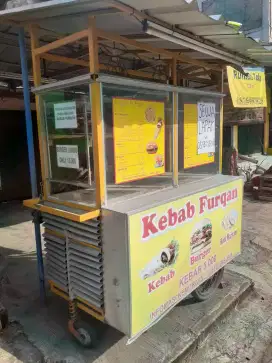 Gerobak kebab siap pakai