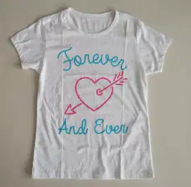Kaos atasan Perempuan Dewasa motif hati Import