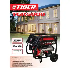 TIGER 5000 MESIN GENSET / JENSET / GENERATOR 3000 watt