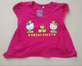 Kaos anak Perempuan Hello Kity warna ungu Import