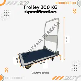 dorongan troli trolley handtruck lipat angkut barang 300 KG 60 X 90 CM