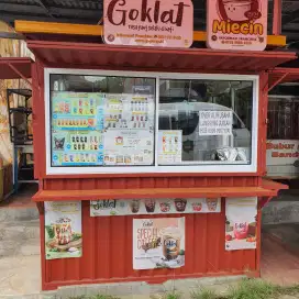 Booth Kontainer Gerobak Jualan Full Kaca