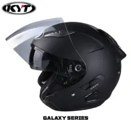 Dijual Helmt KYT Galaxy Flat R double visor Black Doff Edition