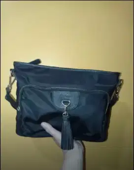 Shoulder Bag/ Tas Ketek Nylon Warna Hitam