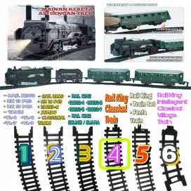 Rel Lengkung Belok Klasik Classical Train Rail King Kereta RailKing HO