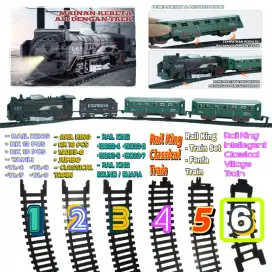 Rel Lengkung Belok Kereta Rail King Intelligen Classical Village Train