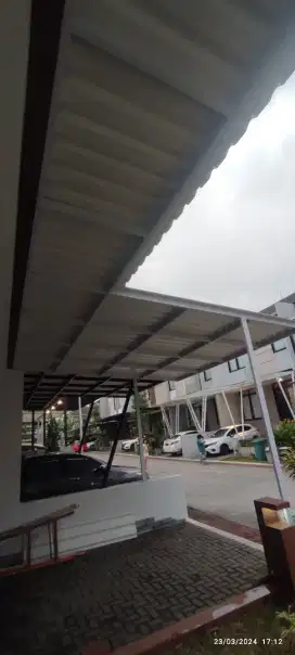 Kanopi minimalis holo galvanis anti karat