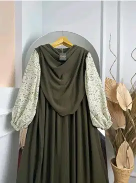 Baju gamis set jelbab