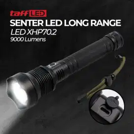 TaffLED Senter LED Long Range Zoom USB Recharge XHP70.2 9000 Lumens
