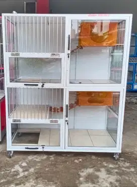 Kandang kucing aluminium 2 lantai play ground minat tlpon,wa