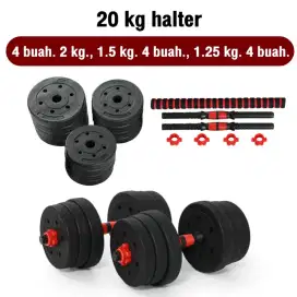 ALAT FITNES DUMBEL PVC 20KG TERIMA COD BAYAR DITEMPAT