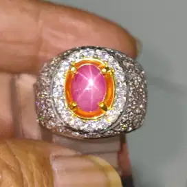 Natural Star Pink Sapphire 2.09 Carats Srilanka Sertipikat Noheated/NH