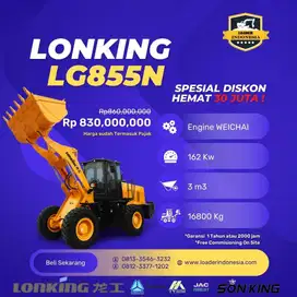 Jual Wheel Loader 3 kubik merk LONKING Unit baru Ready stok Murah