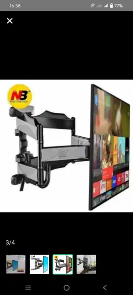 Bracket teleskopik SWIVEL tv 32in sampe 65 in .semarang