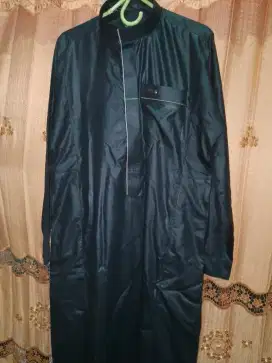 Baju Gamis Al Zahra Hitam bahan Katun Saudi