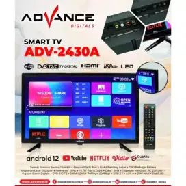 PROMO TERMURAH! LED 24 ADVANCE ANDROID NETFLIX