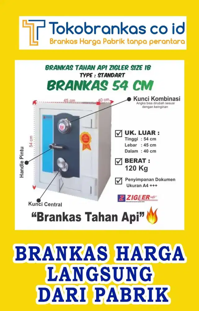 Brankas Zigler 1b Tahan Api ber SNI 4Jtan bukan abal-abal