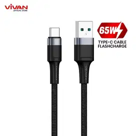 VIVAN Kabel Type C 6.5A Fast Flash Charging 65W QC3.0 100cm VQC100S