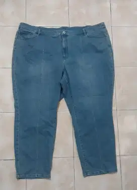 Celana panjang denim big size wanita