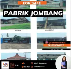 Dijual Pabrik lokasi Di Kesamben daerah Jombang