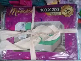 Sprei anti air waterproof size 3 kaki/100x200/120x200cm, kode LN