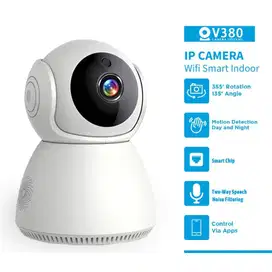 Smart CCTV Babycam Robot V380 Snowman MicroSD Wifi IP Camera Rotate