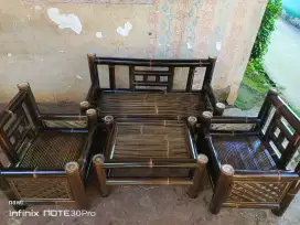 Jual kursi bale dr bambu hitam asli COD bayar di tempat