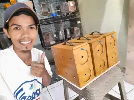 Kotak untuk bawa Burung ukuran sedang 2Tingkat
