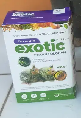 Pakan Lolohan anak burung Merk Formula Exotic 400gr