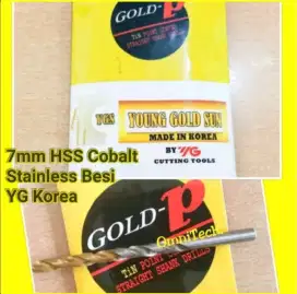 Mata Bor Besi Baja Metal Stainless HSS Co Cobalt YG -1 Korea 7mm 7 mm