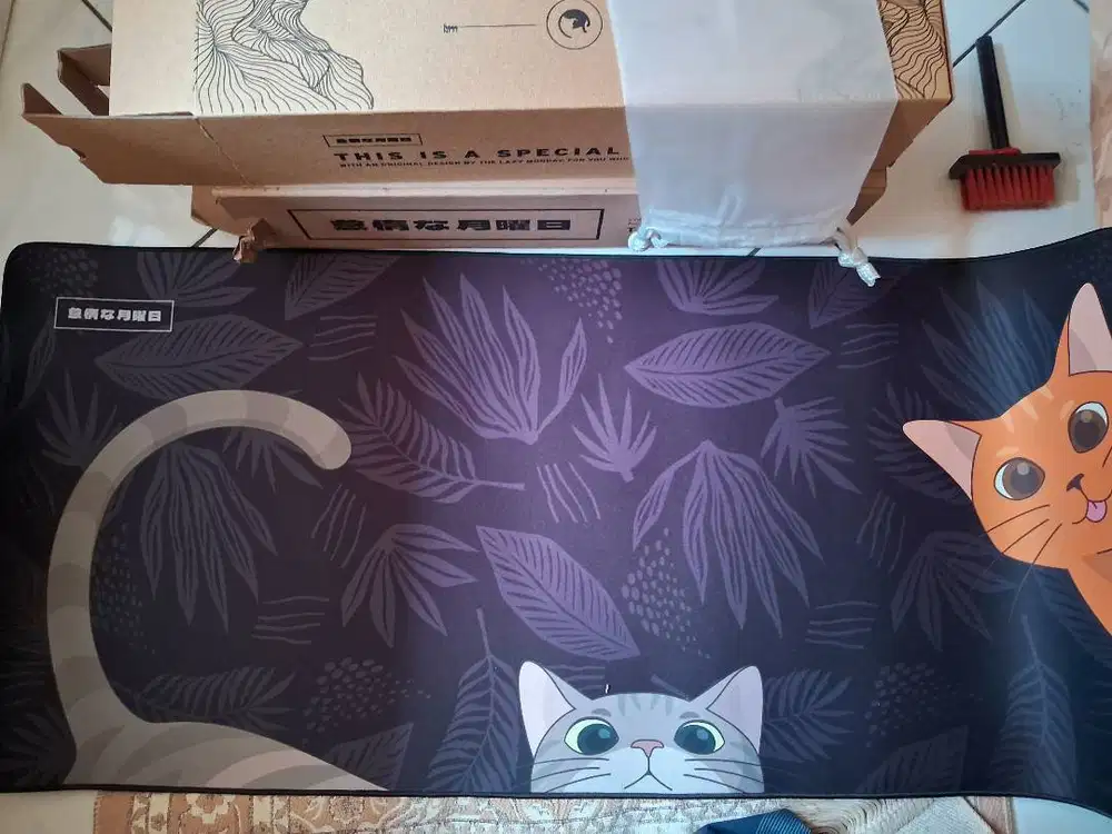 Deskmat by The Lazy Monday - Dark Curious Cats